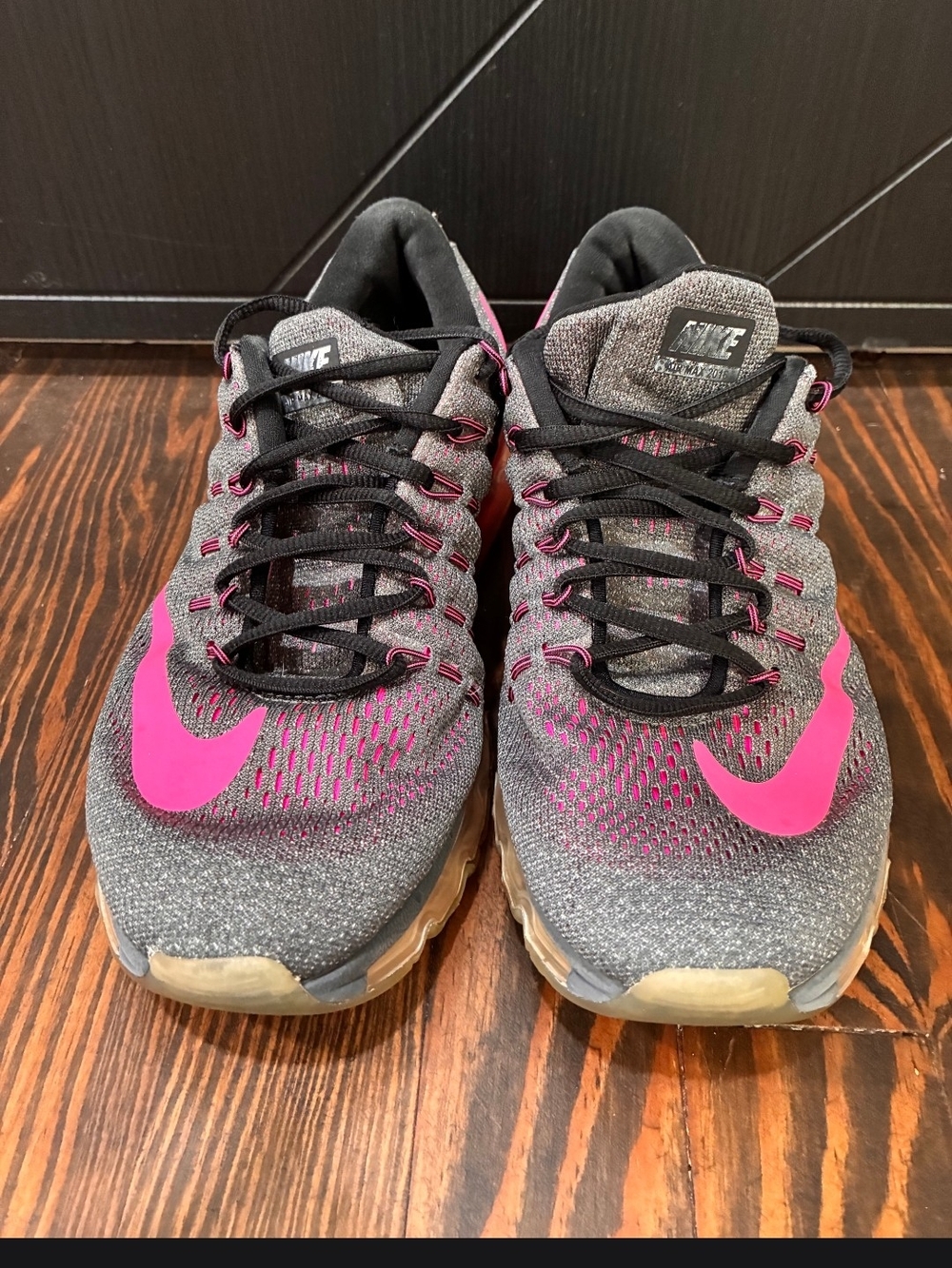 Nike Women’s Air Max Gray and Pink Athletic Running Shoes